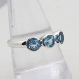 Natural Black Spinel Silver Rings