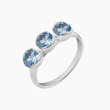 Natural Black Spinel Silver Rings