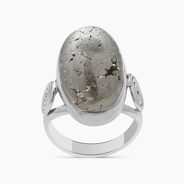 925 Sterling Silver Golden Pyrite Rings