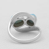 Dual Larimar Sterling Silver Rings