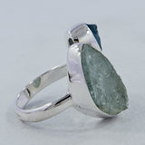 Rough Bear Quartz Silver Rings