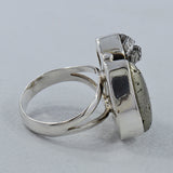 Rough Bear Quartz Silver Rings