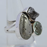 Rough Bear Quartz Silver Rings