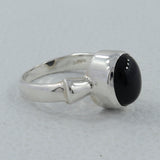 925 Sterling Silver Black Star Ring