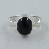925 Sterling Silver Black Star Ring