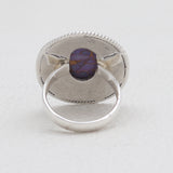 925 Silver Purple Turquoise Rings
