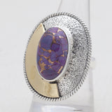 925 Silver Purple Turquoise Rings
