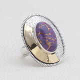 925 Silver Purple Turquoise Rings