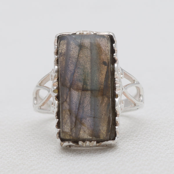 925 Sterling Silver Labradorite Rings