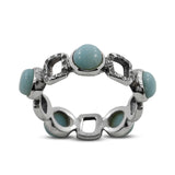 925 Sterling Silver Larimar Ring