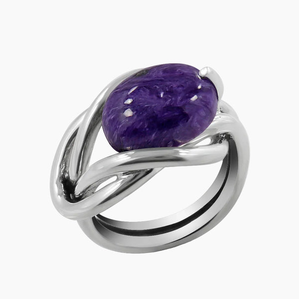 Rainbow Moonstone Silver Rings