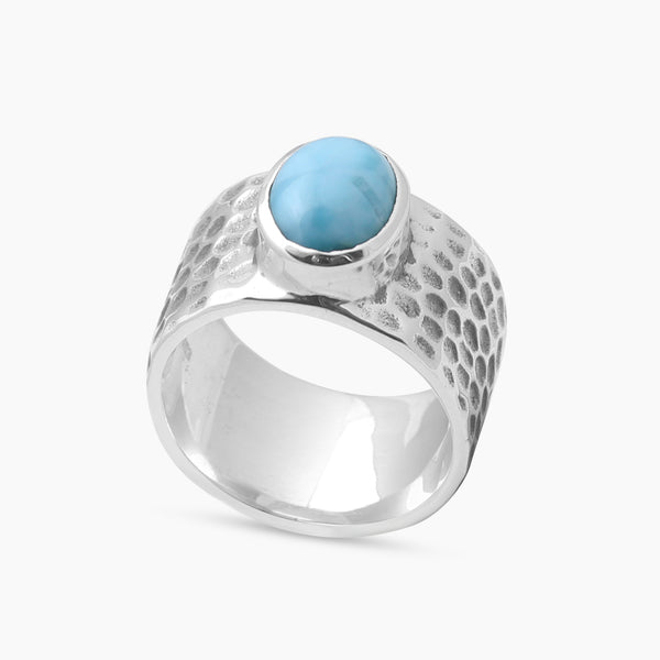 925 Sterling Silver Larimar Rings