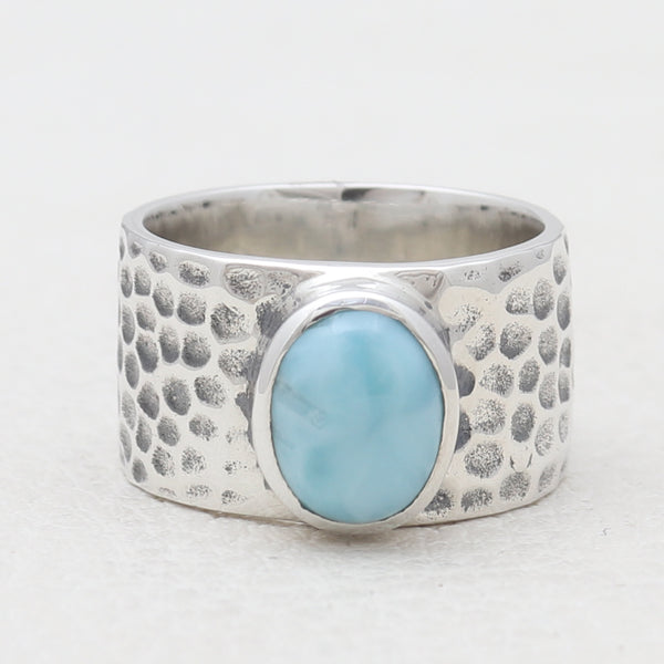 925 Sterling Silver Larimar Rings