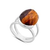 Mustard Jasper Silver Rings