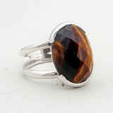 Mustard Jasper Silver Rings