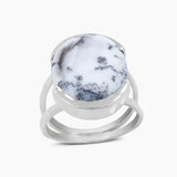 Mustard Jasper Silver Rings