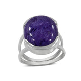 Mustard Jasper Silver Rings