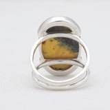 Mustard Jasper Silver Rings