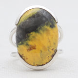 Mustard Jasper Silver Rings