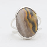 Mustard Jasper Silver Rings