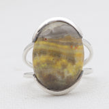 Mustard Jasper Silver Rings