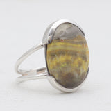 Mustard Jasper Silver Rings