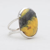 Mustard Jasper Silver Rings