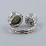 Rainbow Moonstone Silver Ring