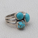 Rainbow Moonstone Silver Rings