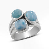 Rainbow Moonstone Silver Rings