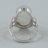 Rainbow Moonstone Silver Rings