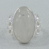 Rainbow Moonstone Silver Rings