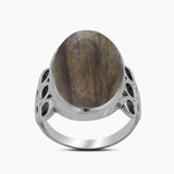 Rainbow Moonstone Silver Rings