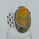 Rainbow Moonstone Silver Rings