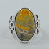 Rainbow Moonstone Silver Rings