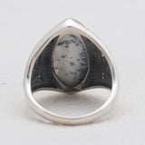 Natural Rainbow Moonstone Silver Rings