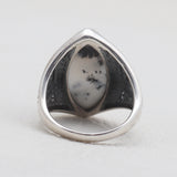 Natural Rainbow Moonstone Silver Rings