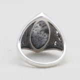 Natural Rainbow Moonstone Silver Rings