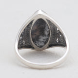 Natural Rainbow Moonstone Silver Rings