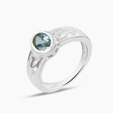 Genuine Emerald Silver Rings