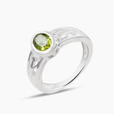 Genuine Emerald Silver Rings