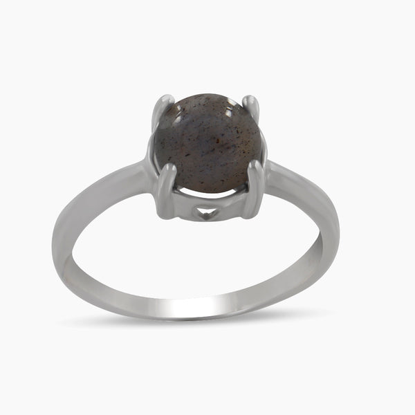 Natural Labradorite Silver Rings