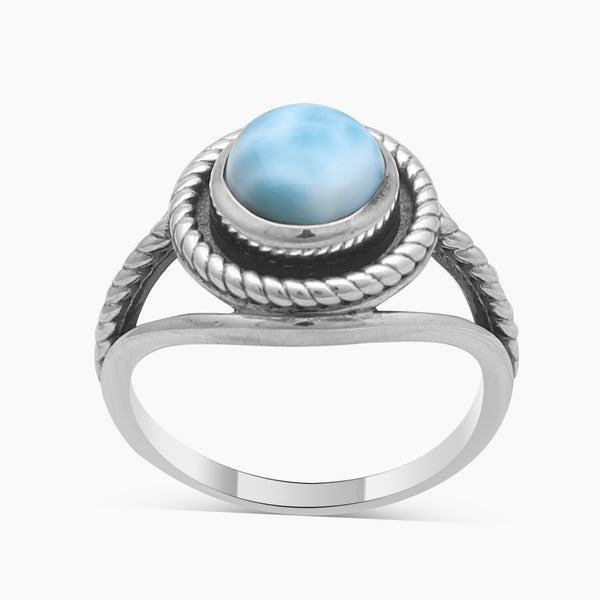 925 Sterling Silver Larimar Rings