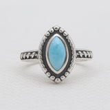 925 Sterling Silver Blue Larimar Rings