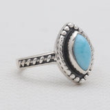 925 Sterling Silver Blue Larimar Rings