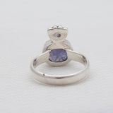 925 Sterling Silver Raw Tanzanite Unique Rings