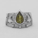 Vintage Style Peridot Silver Rings