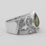 Vintage Style Peridot Silver Rings