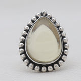 Lemon Topaz Silver Rings