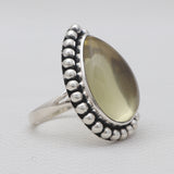 Lemon Topaz Silver Rings
